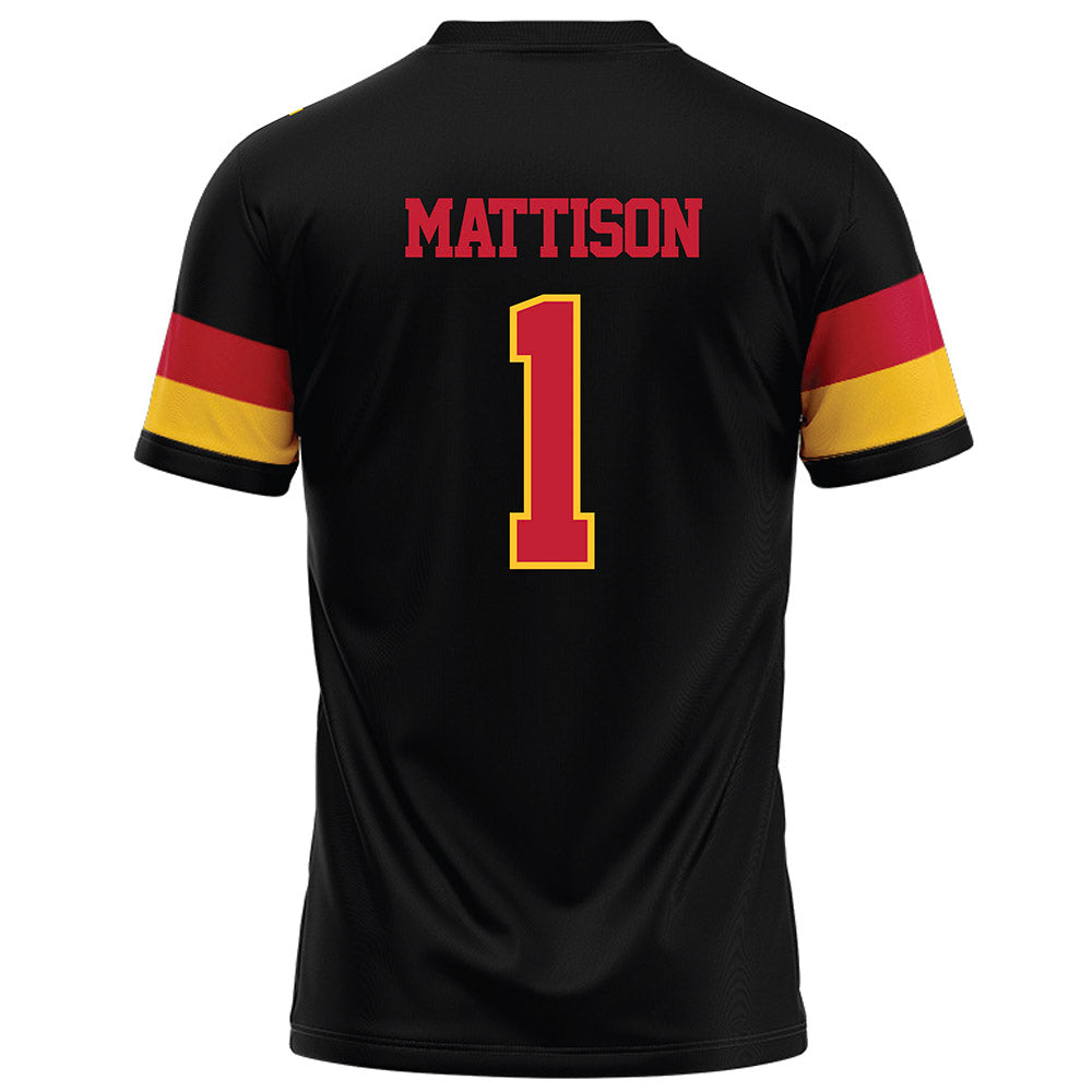 Ferris State - NCAA Football : Gyasi Mattison - Black Football Jersey-1