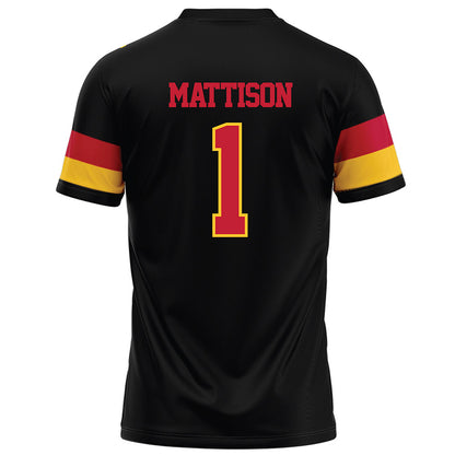 Ferris State - NCAA Football : Gyasi Mattison - Black Football Jersey-1