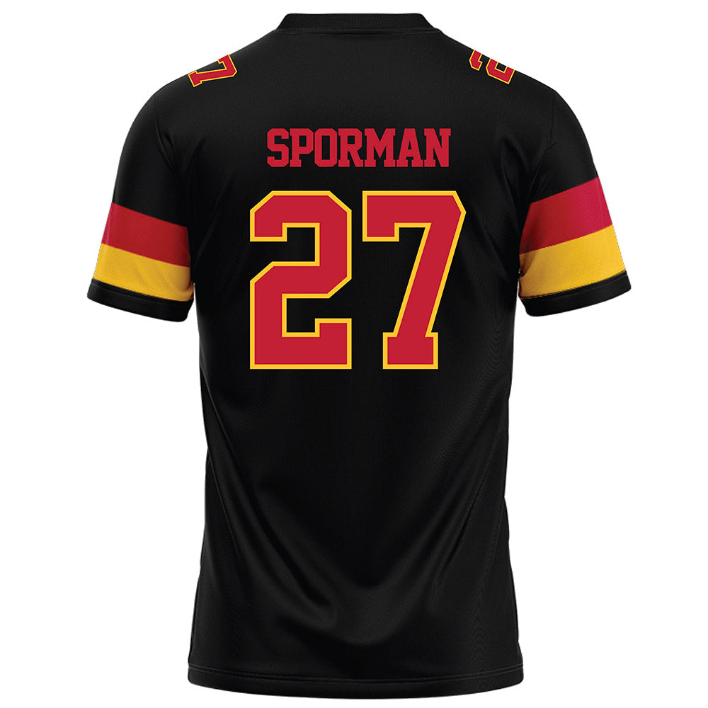 Ferris State - NCAA Football : Ben Sporman - Black Football Jersey