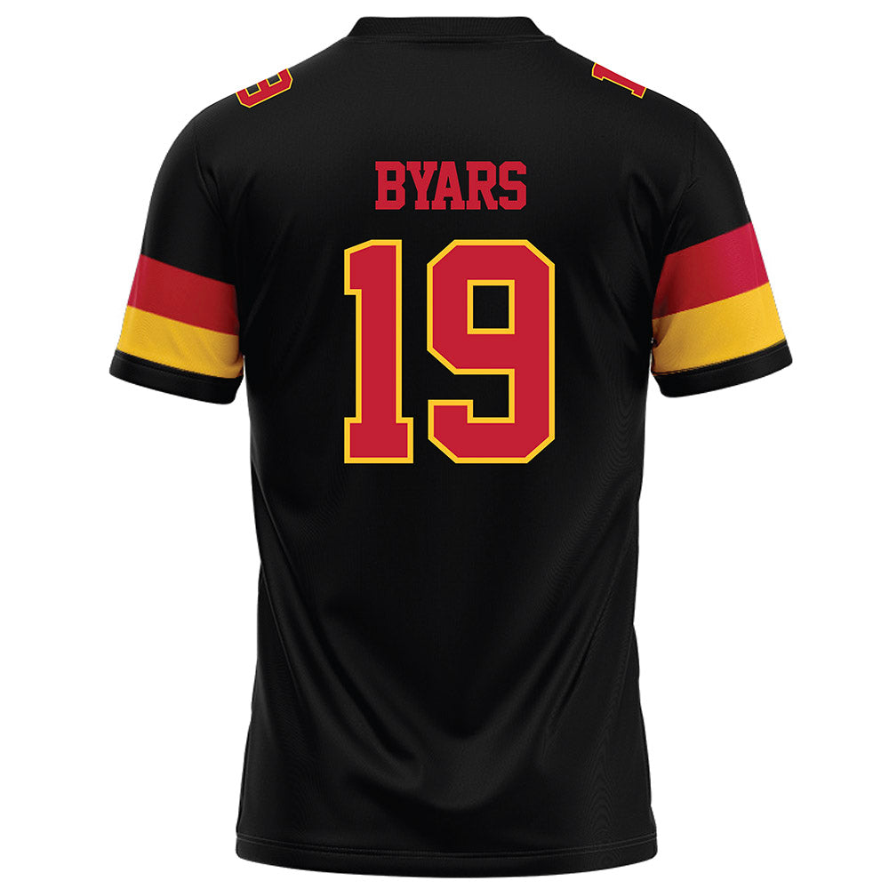 Ferris State - NCAA Football : Zay Byars - Black Football Jersey-1