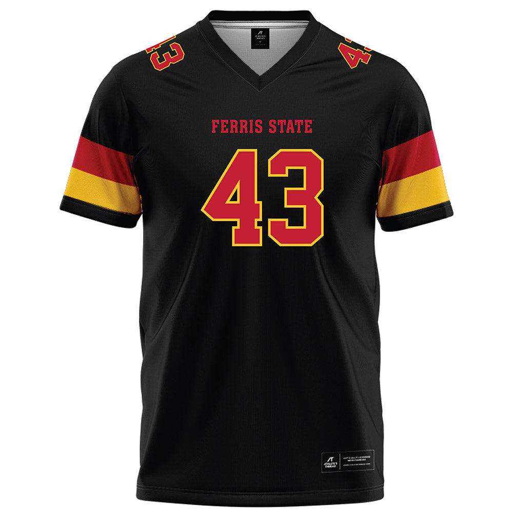 Ferris State - NCAA Football : Razah Townsend - Black Football Jersey-0