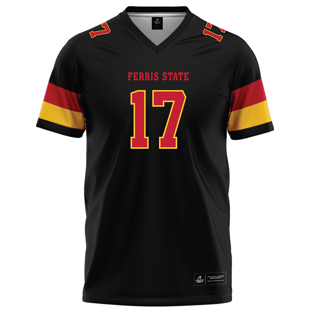Ferris State - NCAA Football : Quentin Pope - Black Football Jersey-0