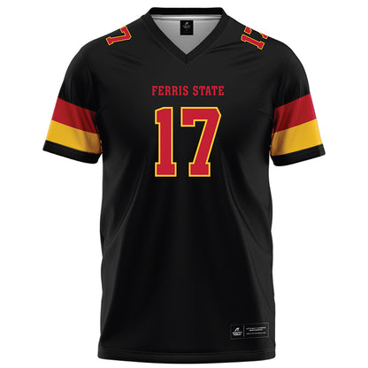 Ferris State - NCAA Football : Quentin Pope - Black Football Jersey-0