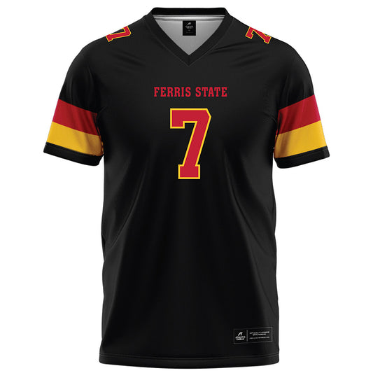 Ferris State - NCAA Football : Gyasi Mattison - Black Football Jersey