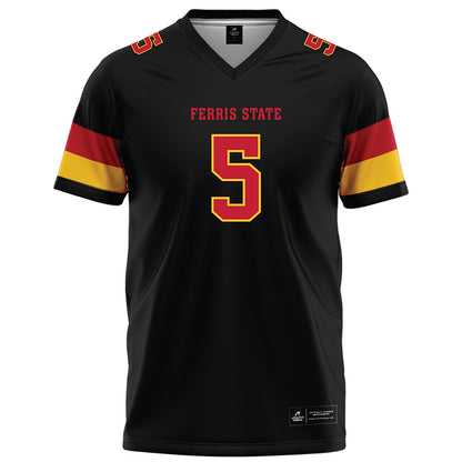 Ferris State - NCAA Football : Jeremiah Housey - Black Football Jersey