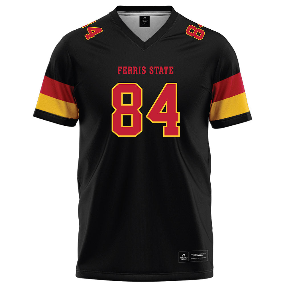 Ferris State - NCAA Football : Mason Dykstra - Black Football Jersey-0