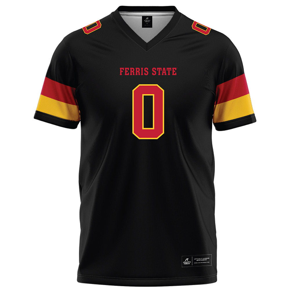 Ferris State - NCAA Football : Jeremiah Lee - Black Football Jersey