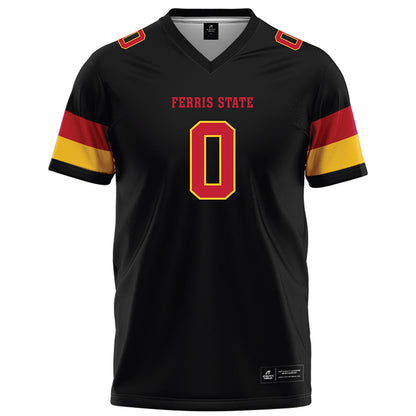 Ferris State - NCAA Football : Jeremiah Lee - Black Football Jersey