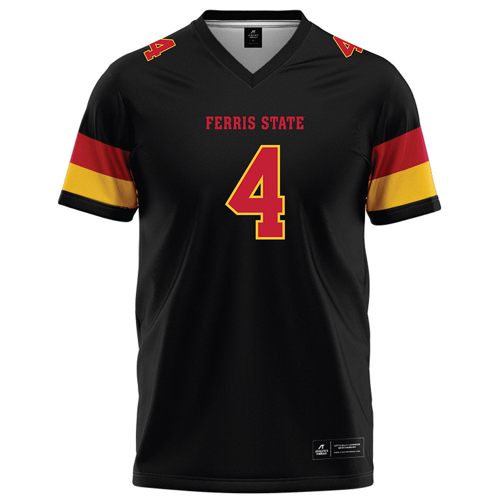 Ferris State - NCAA Football : Tyrin Randle - Black Football Jersey-0