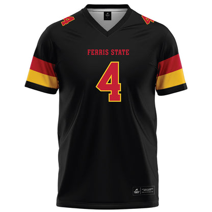 Ferris State - NCAA Football : Tyrin Randle - Black Football Jersey-0