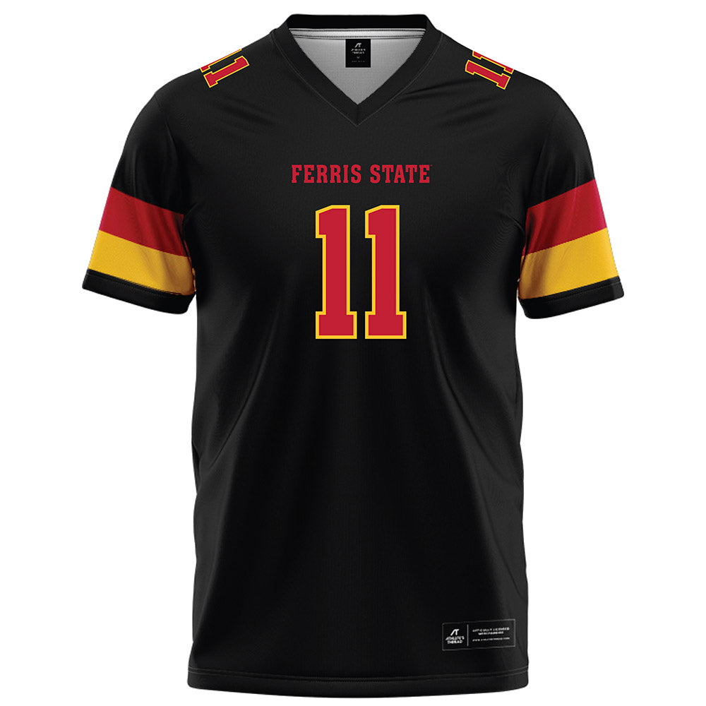 Ferris State - NCAA Football : Tyrone Fowler - Black Football Jersey-0