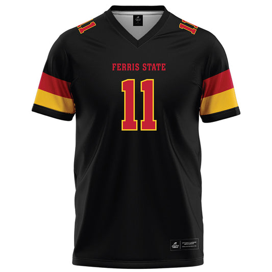 Ferris State - NCAA Football : Tyrone Fowler - Black Football Jersey-0