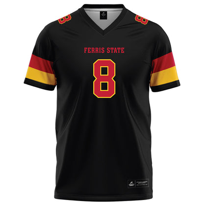 Ferris State - NCAA Football : Kade Friesen - Black Football Jersey-0