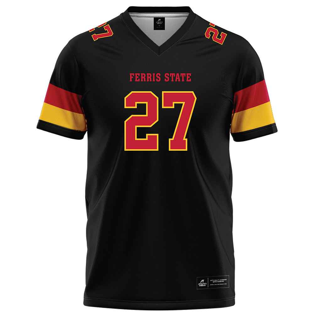 Ferris State - NCAA Football : Ben Sporman - Black Football Jersey