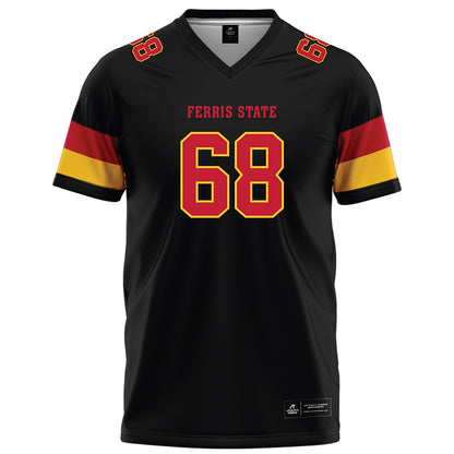 Ferris State - NCAA Football : Jordan Tooles - Black Football Jersey-0