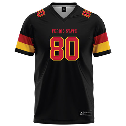 Ferris State - NCAA Football : Braeden Childress - Black Football Jersey-0