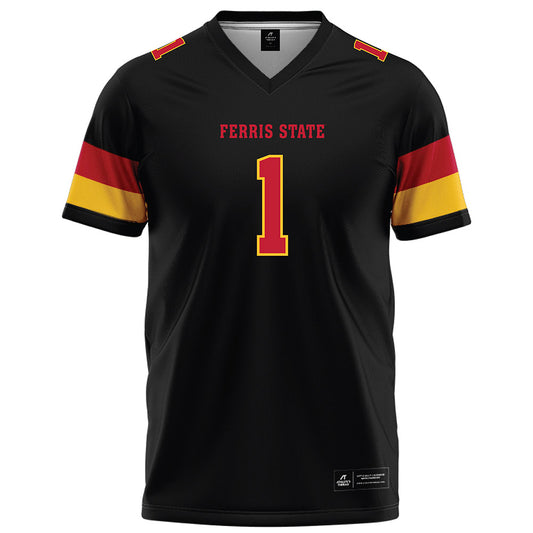 Ferris State - NCAA Football : Emari O'Brien - Black Football Jersey