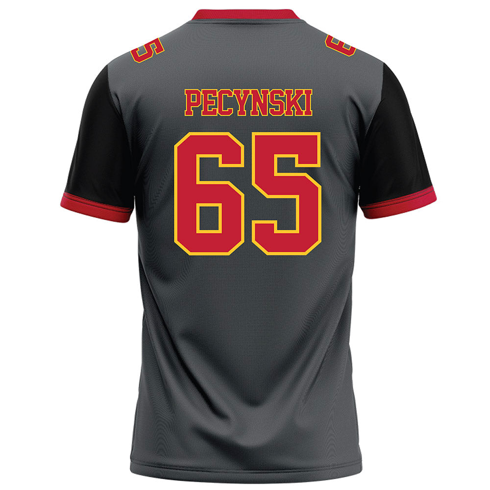 Ferris State - NCAA Football : Cory Pecynski - Graphite Football Jersey-1
