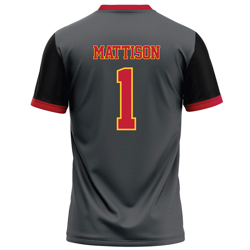Ferris State - NCAA Football : Gyasi Mattison - Graphite Football Jersey-1