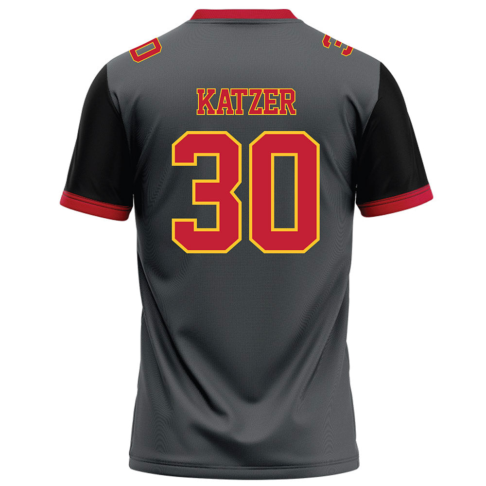 Ferris State - NCAA Football : Kannon Katzer - Graphite Football Jersey-1