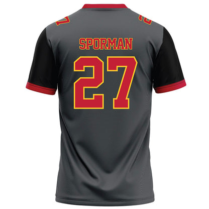 Ferris State - NCAA Football : Ben Sporman - Graphite Football Jersey