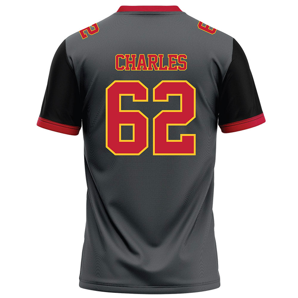 Ferris State - NCAA Football : Martaz Charles - Graphite Football Jersey-1