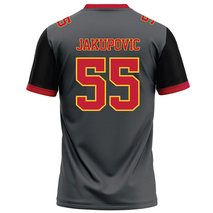 Ferris State - NCAA Football : Elmir Jakupovic - Graphite Football Jersey-1