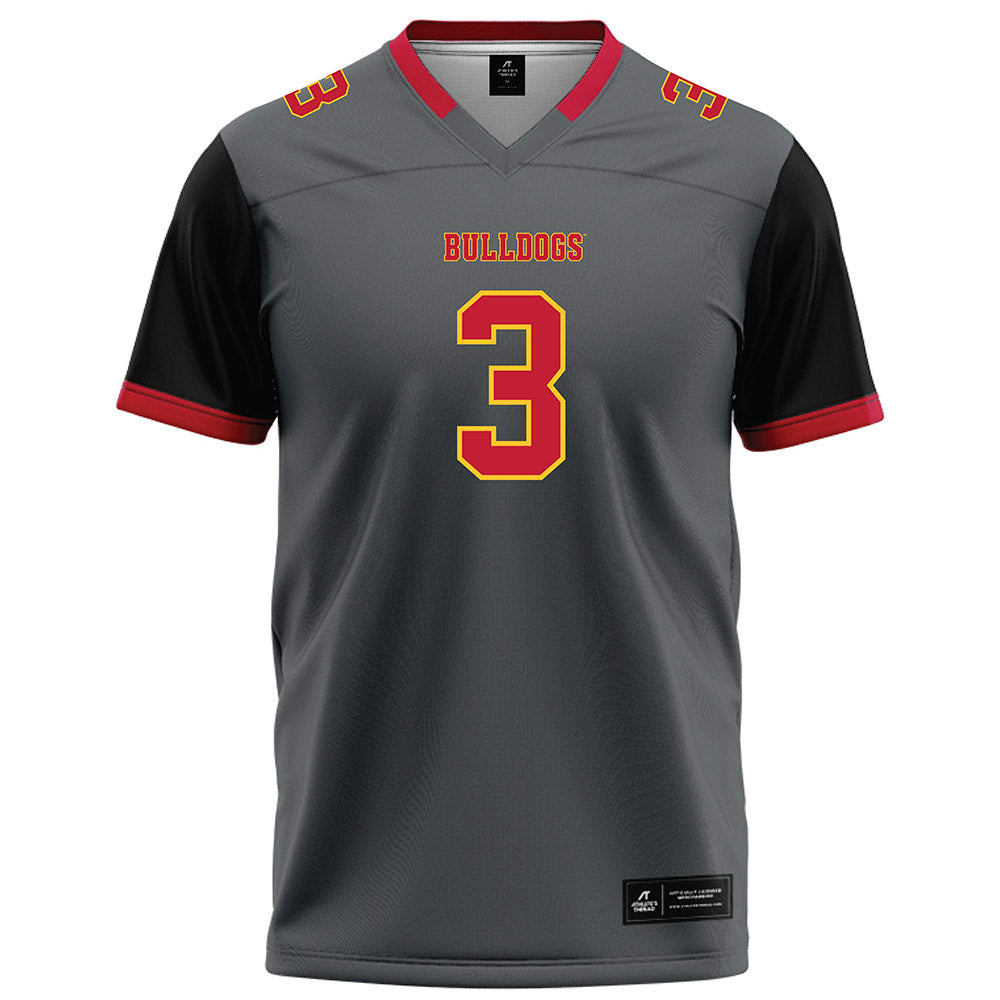Ferris State - NCAA Football : Blaine Saipaia - Graphite Football Jersey-0