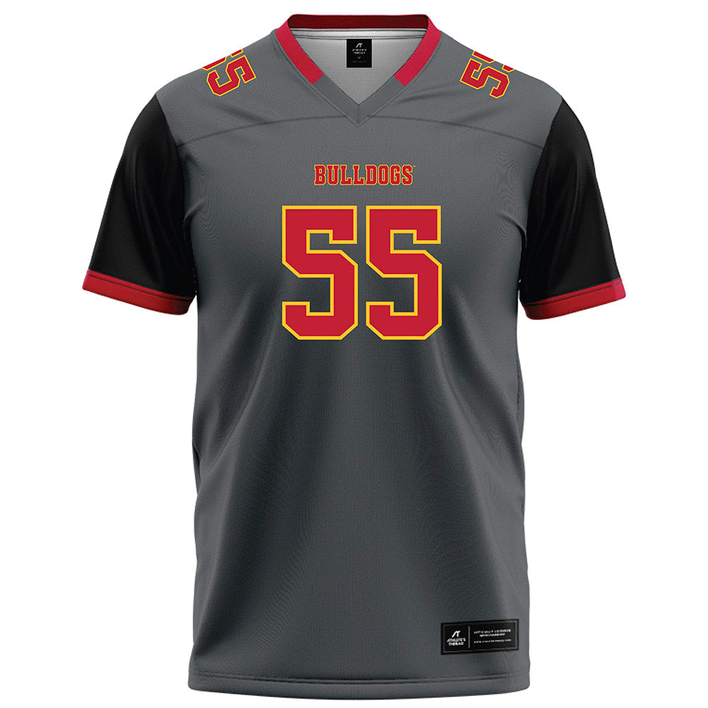 Ferris State - NCAA Football : Elmir Jakupovic - Graphite Football Jersey-0