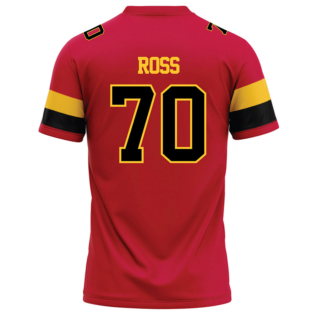 Ferris State - NCAA Football : Ryan Ross - Red Football Jersey-1