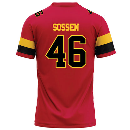 Ferris State - NCAA Football : Ethan Sossen - Red Football Jersey