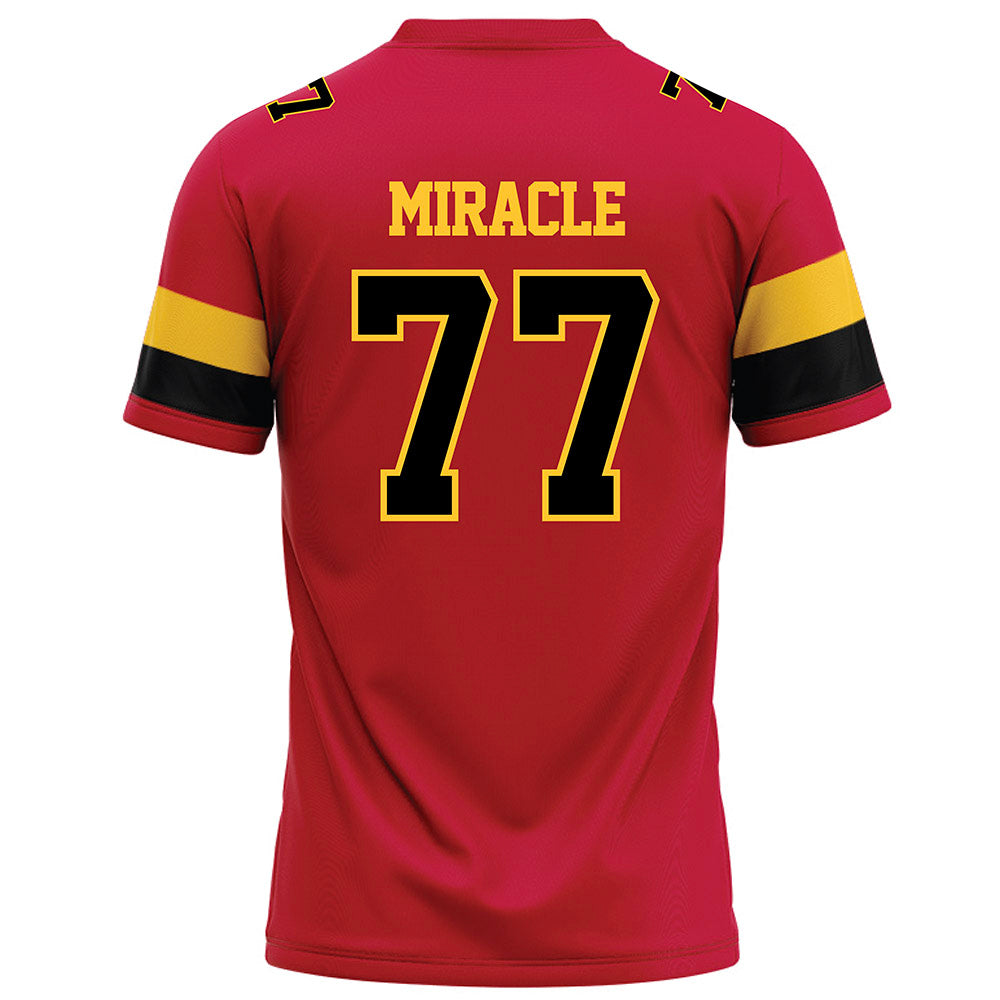 Ferris State - NCAA Football : Travis Miracle - Red Football Jersey-1