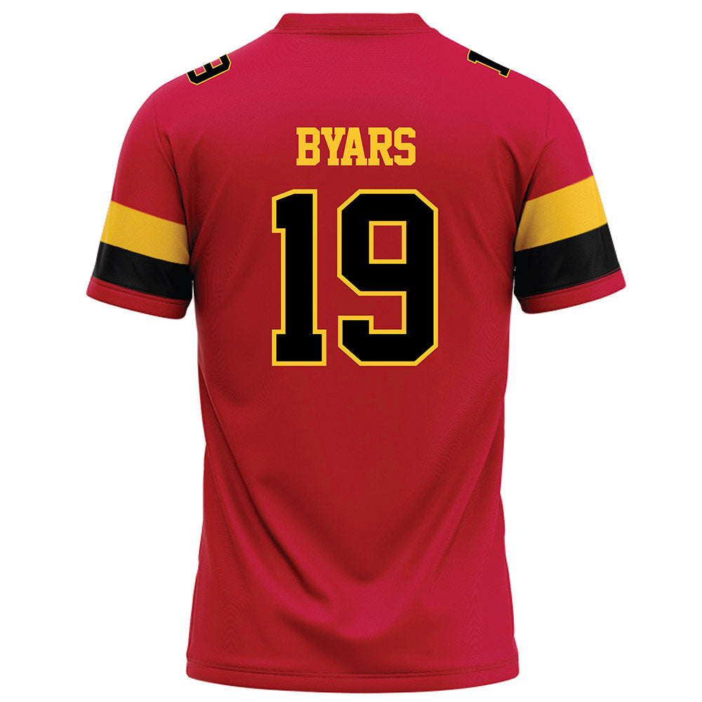 Ferris State - NCAA Football : Zay Byars - Red Football Jersey-1