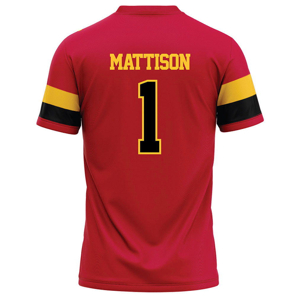 Ferris State - NCAA Football : Gyasi Mattison - Red Football Jersey-1