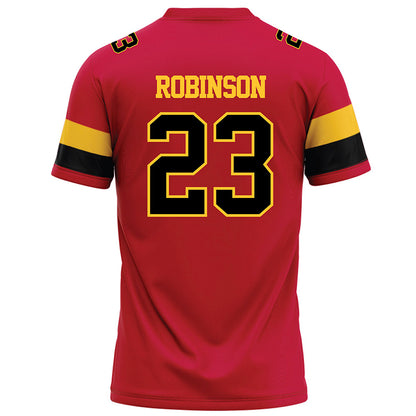 Ferris State - NCAA Football : James Robinson - Red Football Jersey-1