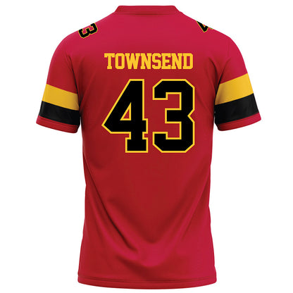 Ferris State - NCAA Football : Razah Townsend - Red Football Jersey-1