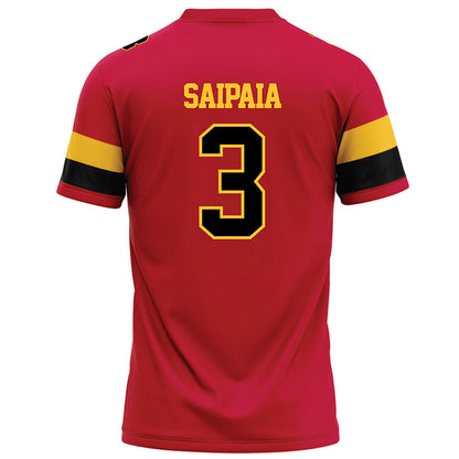 Ferris State - NCAA Football : Blaine Saipaia - Red Football Jersey-1