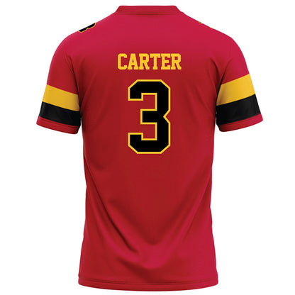 Ferris State - NCAA Football : Chase Carter - Red Football Jersey-1