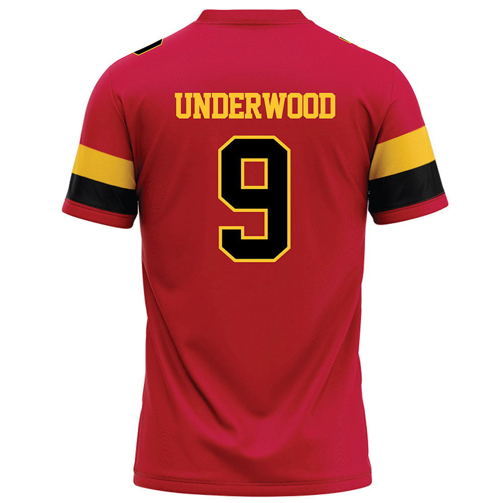 Ferris State - NCAA Football : Cam Underwood - Red Football Jersey-1