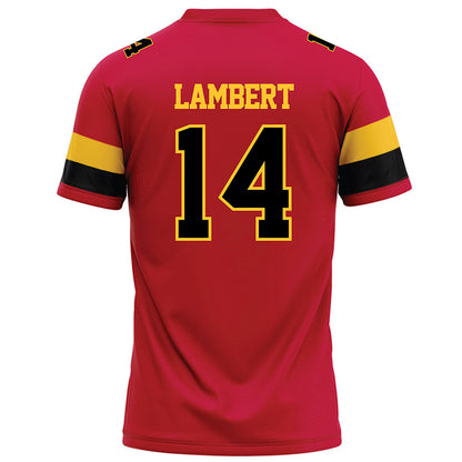Ferris State - NCAA Football : Stanley Lambert - Red Football Jersey-1