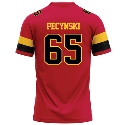 Ferris State - NCAA Football : Cory Pecynski - Red Football Jersey-1
