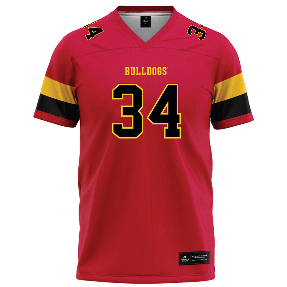 Ferris State - NCAA Football : Finn Sossen - Red Football Jersey-0