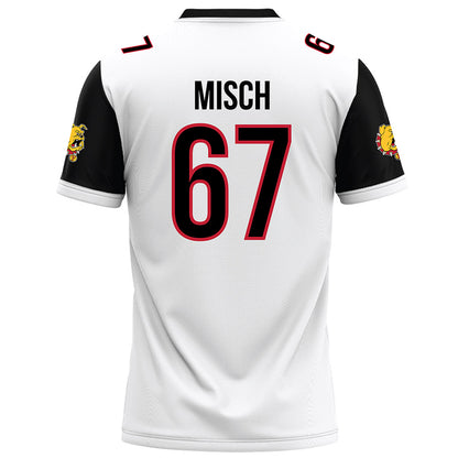 Ferris State - NCAA Football : Matthew Misch - White Football Jersey-1