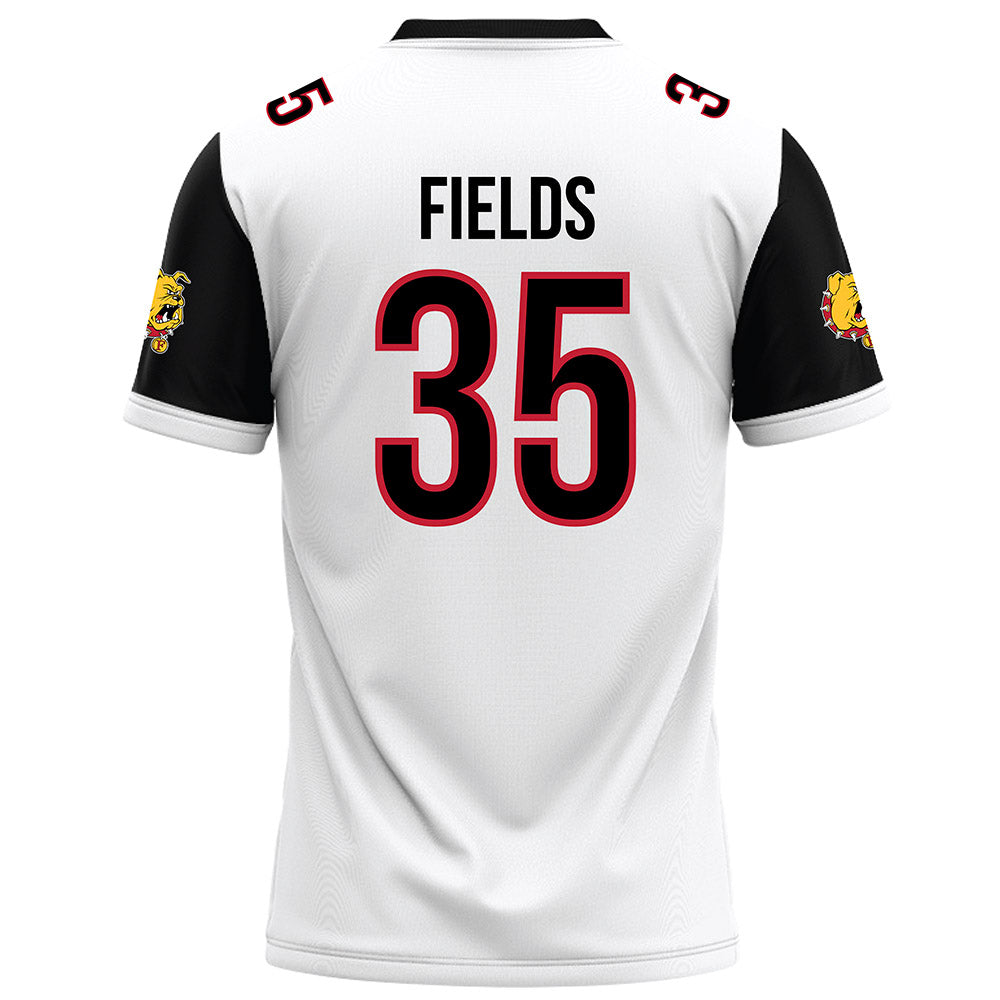 Ferris State - NCAA Football : Jerek Fields - White Football Jersey-1