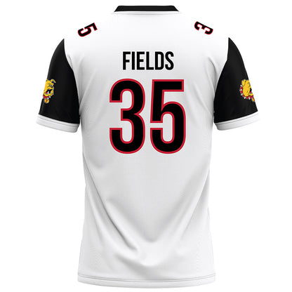 Ferris State - NCAA Football : Jerek Fields - White Football Jersey-1