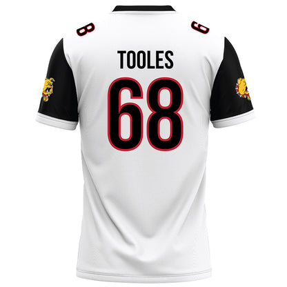 Ferris State - NCAA Football : Jordan Tooles - White Football Jersey-1