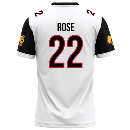 Ferris State - NCAA Football : Brady Rose - White Football Jersey