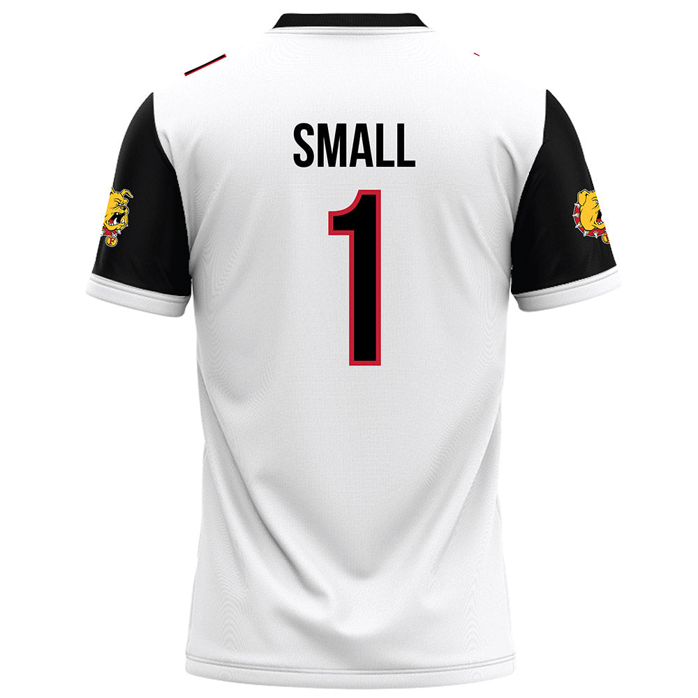 Ferris State - NCAA Football : Deion Small - White Football Jersey-1