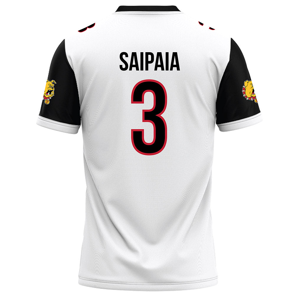 Ferris State - NCAA Football : Blaine Saipaia - White Football Jersey-1