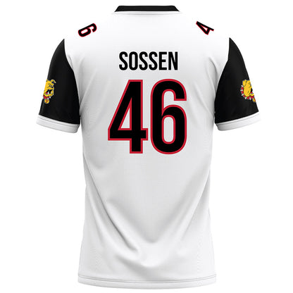 Ferris State - NCAA Football : Ethan Sossen - White Football Jersey